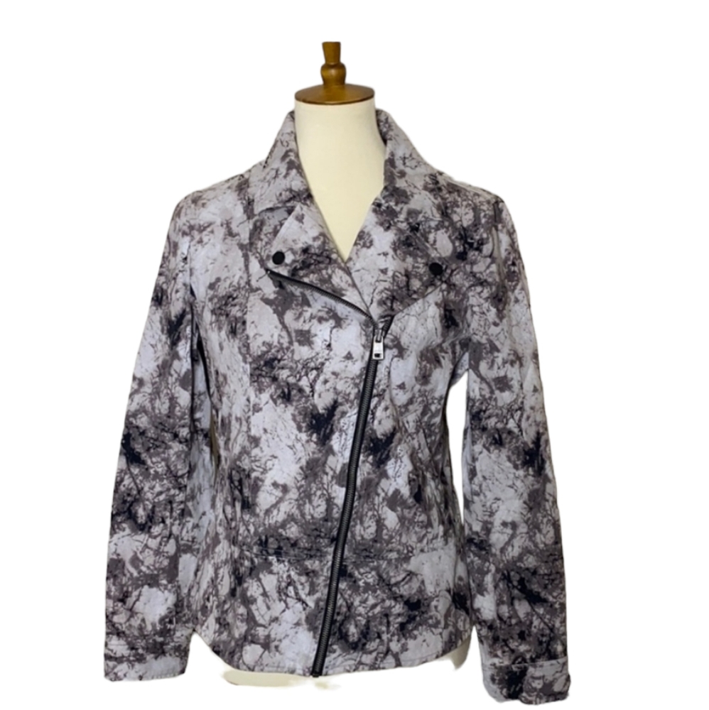 💕DKNY Tie Dye Moto Jacket💕Size Large